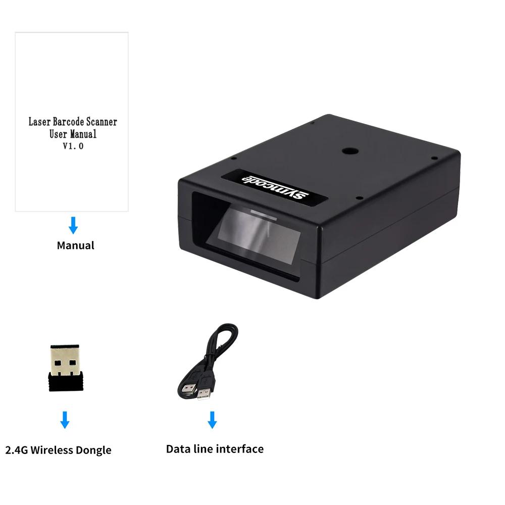 Встроенный проводной блок сканер штрих кода 1D или 2D USB устройство для считывания