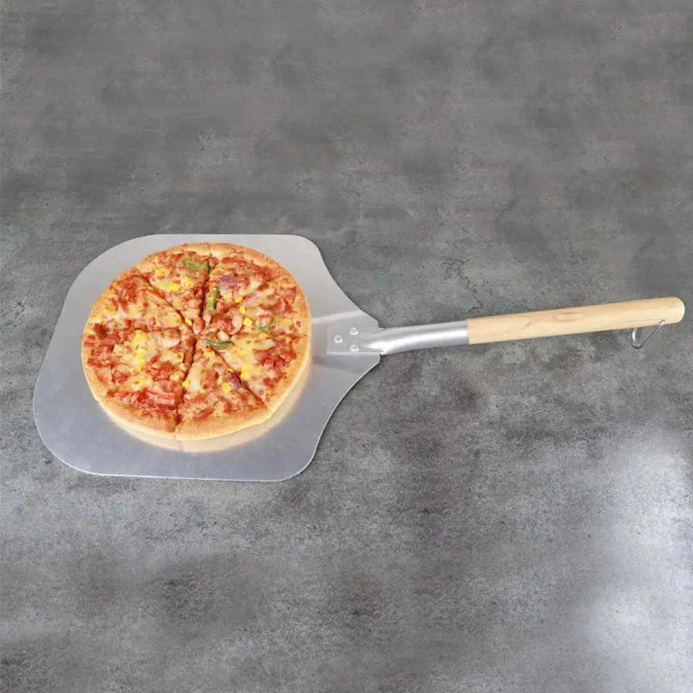 

Aluminum Pizza Peel Shovel with Wooden Handle Cake Shovel Tool Peels Shovel Baking Lifter Pizza Cheese Tools Cutter Q7K6