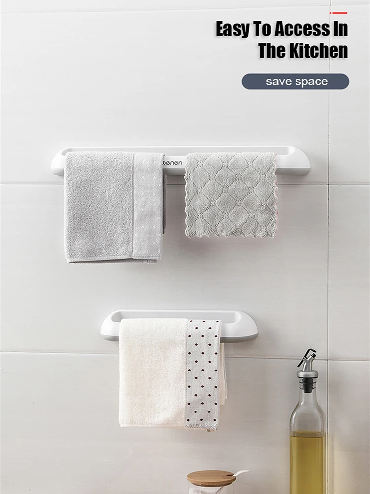 

Punch-free Bathroom Towel Holder Kitchen high quality Towel Rack Creative Seamless Wall-mounted Slippers Hanging Holder