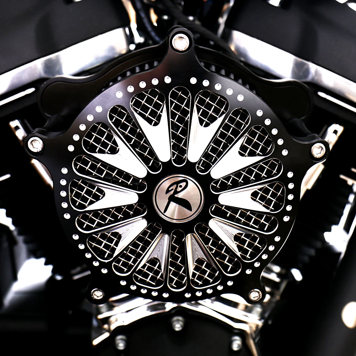 Мотоцикл черный Воздухоочиститель комплект подходит для Harley Street Bob FXBB