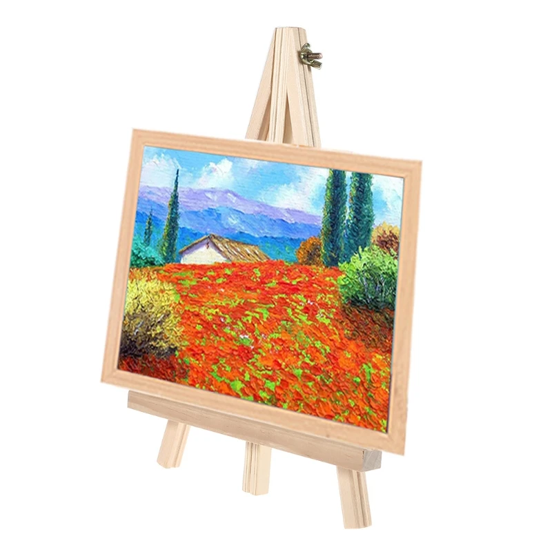 Небольшой деревянный мольберт А-образная фоторамка подставка Настольный холст