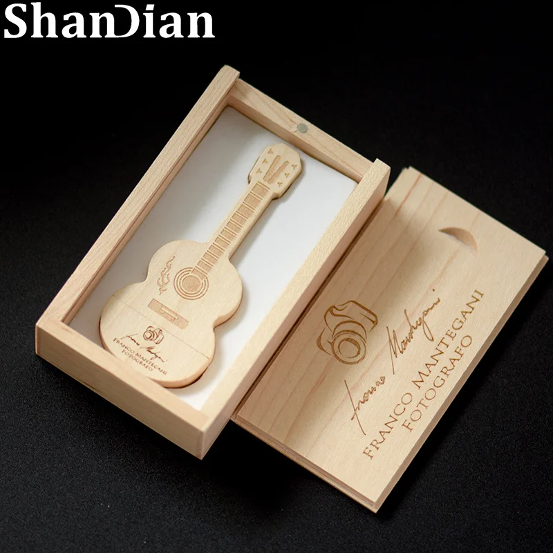 Флэш накопитель с деревянным корпусом usb 2 0 4/8/16/32/64/128 ГБ|wooden guitars usb|usb flash drive