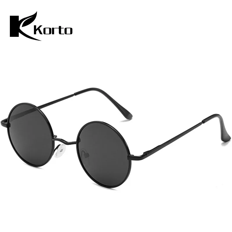 Мужские Винтажные Солнцезащитные очки с поляризационными линзами John Lennon круглые