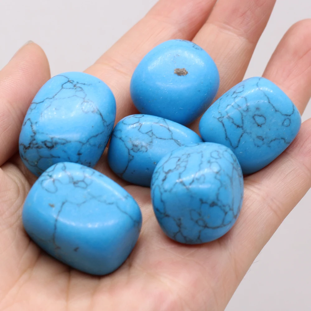 

Natural Semi-precious Stones Pendant Blue Turquoise Irregular DIY for Jewelry Making Necklaces Accessories Gift