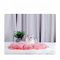 super soft pet bed round washable long plush kennel cat house velvet mats sofa bed winter comfortable