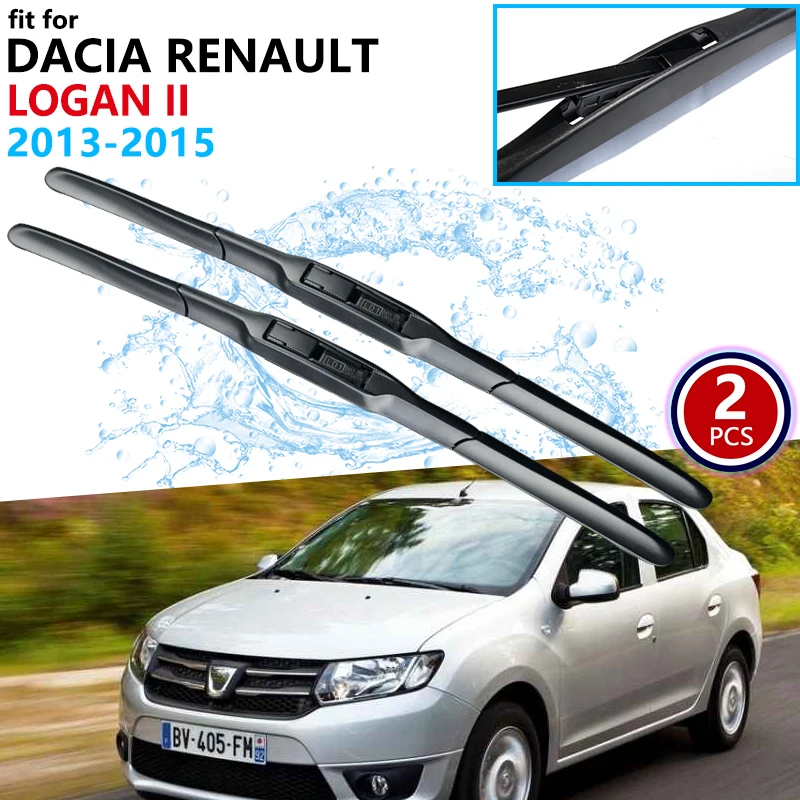 

for Dacia Renault Logan II 2013~2015 2014 Front Windscreen Windshield Wipers Blades Car Wiper Blade Accessories 20"+22"