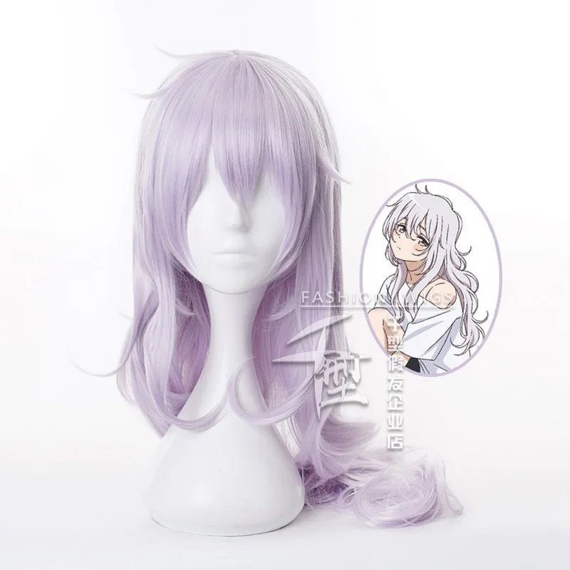 Аниме сиракаба светильник Фиолетовый Длинные волнистые Косплэй парик из синтетических волос Хеллоуин костюм вечерние парики