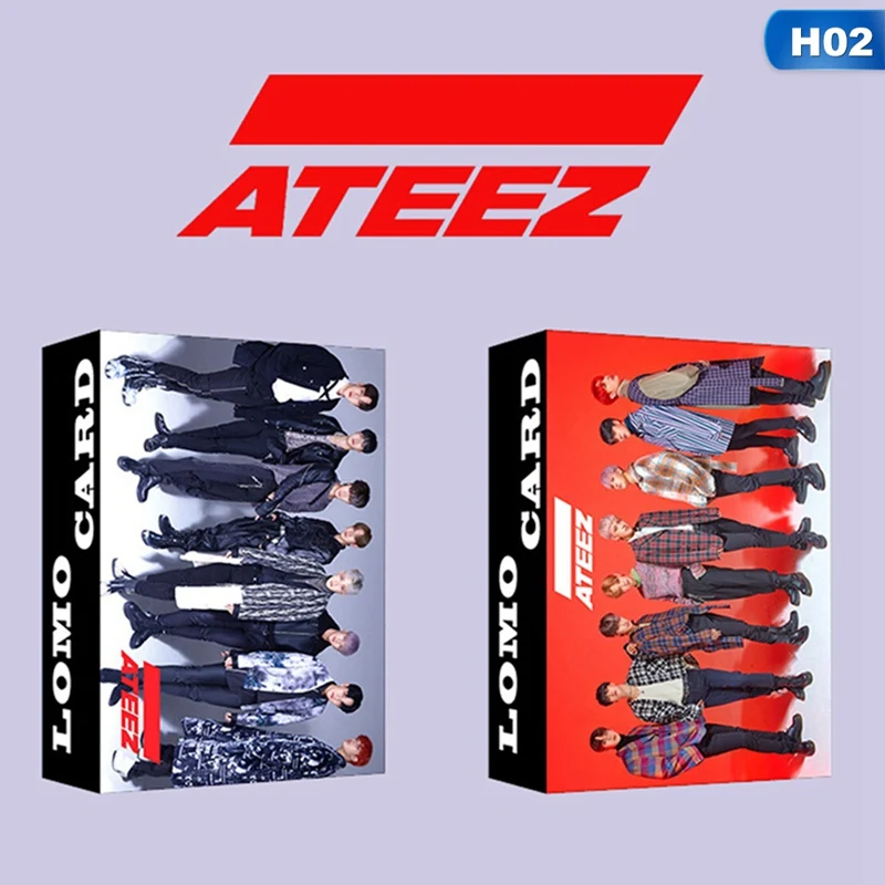 30 шт./компл. KPOP ATEEZ красная бархатная Фотокарта MOMOLAND Lomo бумажная карта маленькие