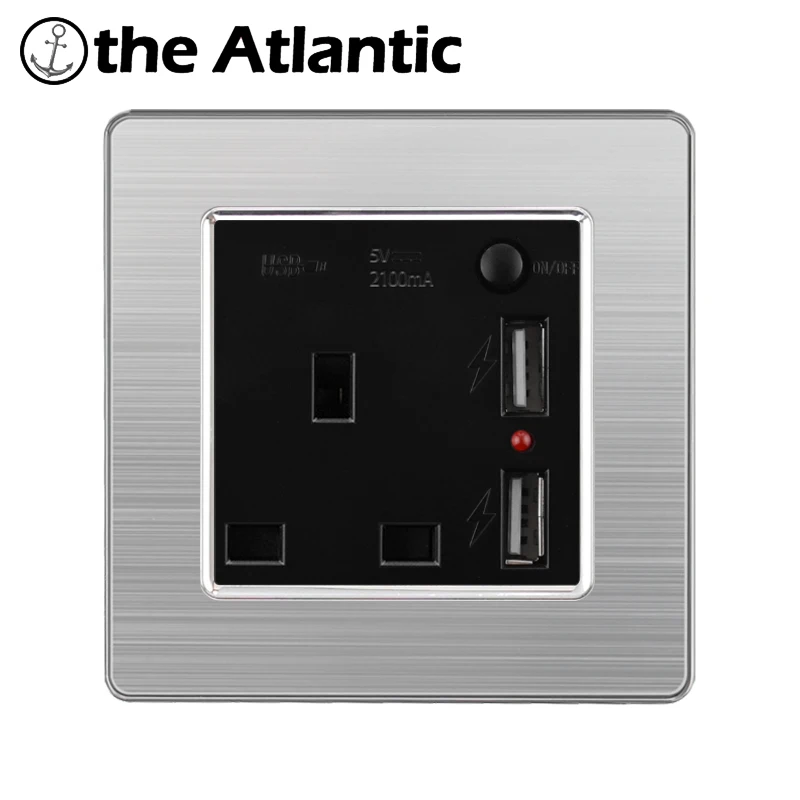 Зарядное устройство Atlantic 13 а с двумя USB портами для мобильного выхода 5 в 2 1 А