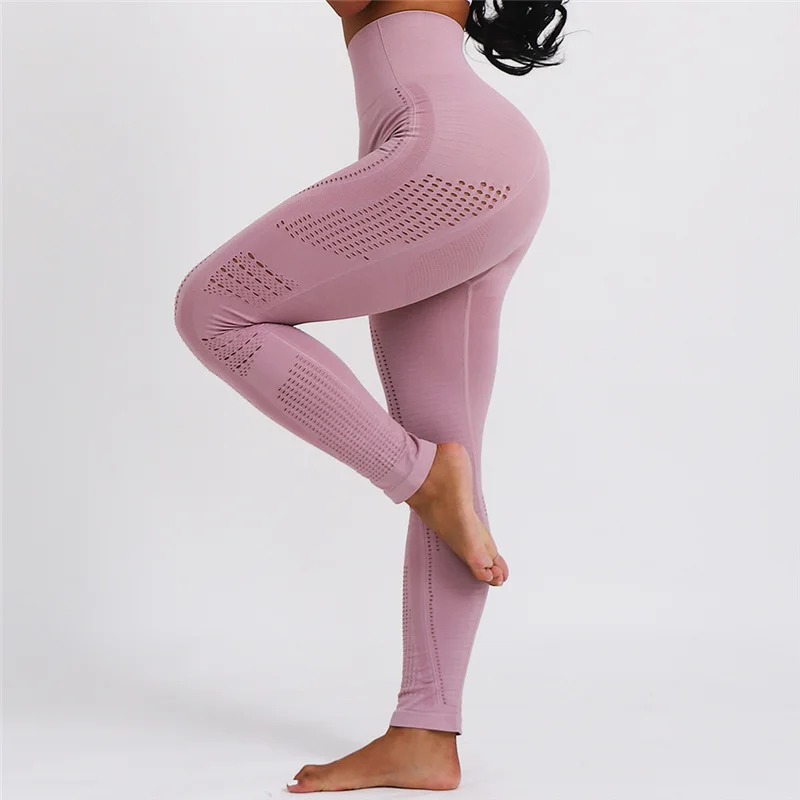 7776 Pink Бесшовные леггинсы для фитнеса, женские колготки для спортзала, высокая талия, штаны для йоги, одежда для активного отдыха, пуш-ап, леггинсы для женщин - Цвет: 7776 Pink