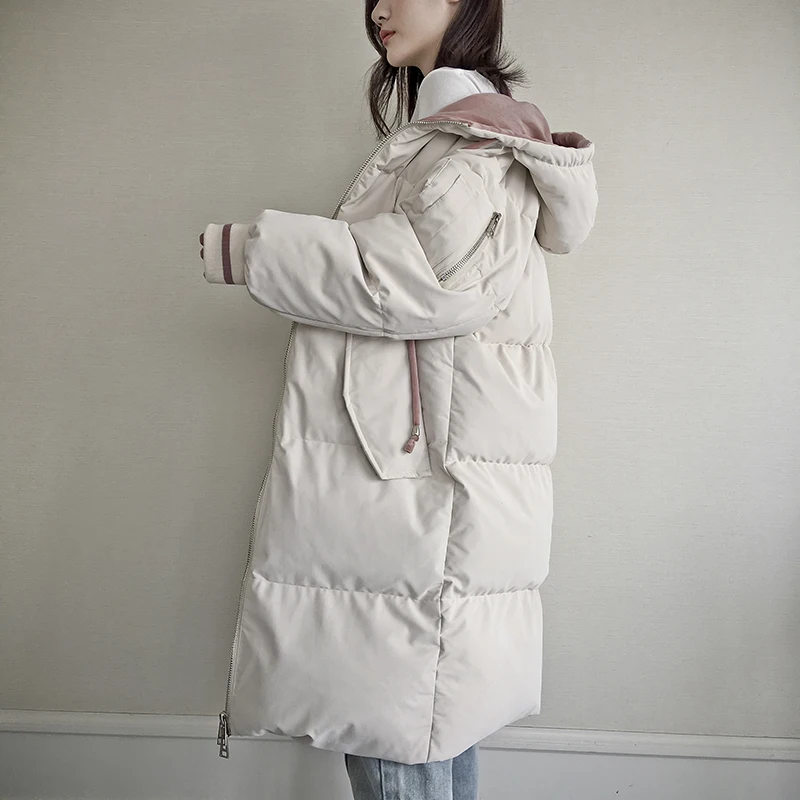 

Women winter cotton-padded jacket 2021 new Korean version of loose medium length thickened port wind cotton-padded clothes tide