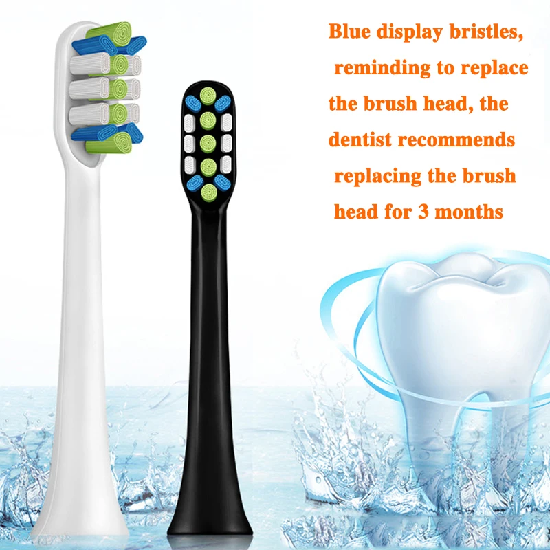 

4pcs For Soocas X3 Nozzle Foodgrade Bristle For Soocare Soocas X5 X3 Toothbrush Heads Deep Clean Electric Toothbrush Brush Heads