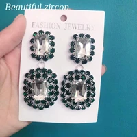 2022 new luxury shiny crystal earrings high quality stone geometric long pendant earrings fashion trend female jewelry accessori