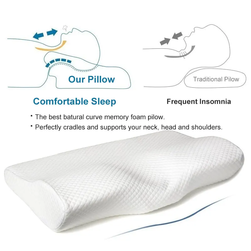 YR Memory Foam постельные принадлежности Подушка для защиты шеи сна медленный отскок Memory Foam подушка-бабочка здоровье затылочный шейный