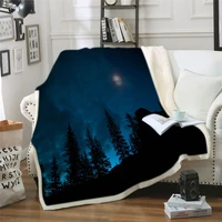 custom diy printing bed blanket planet sherpa blanket galaxy nebula soft plush bedspreads outer space custom blanket