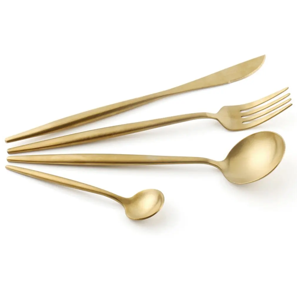 4 шт./компл. набор посуды высокого класса из нержавеющей стали столовых приборов