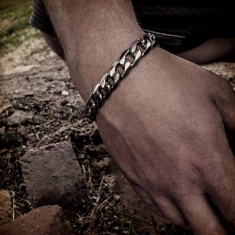 8 мм для мужчин s розовое золото Тон нержавеющая сталь Майами Снаряженная