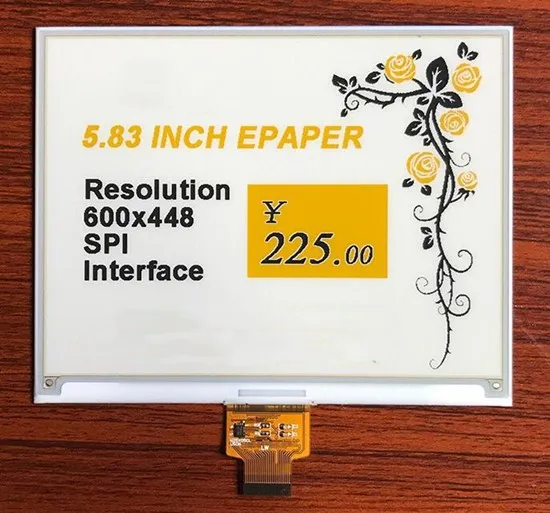 5 83 дюймовый 24PIN SPI черный белый желтый E INK экран дисплея электронной бумаги IL0371