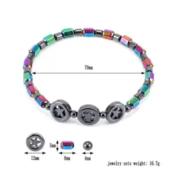 Weight Loss Bracelet - Round Magnetic Colorful Stone 6