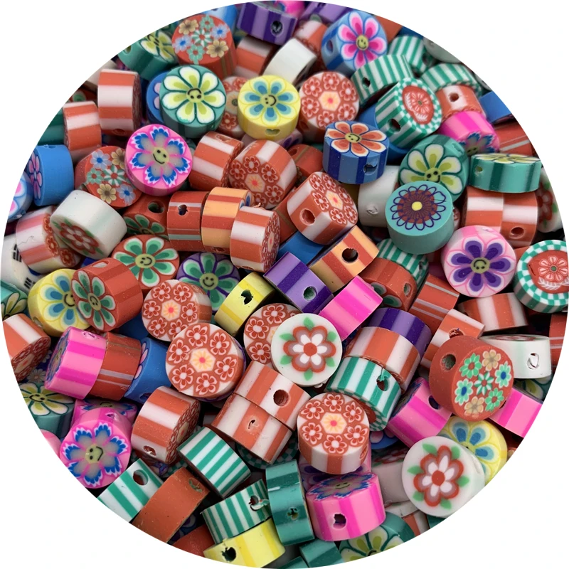 Разделительные бусины 30 шт./лот 10 мм глиняные разноцветные для изготовления