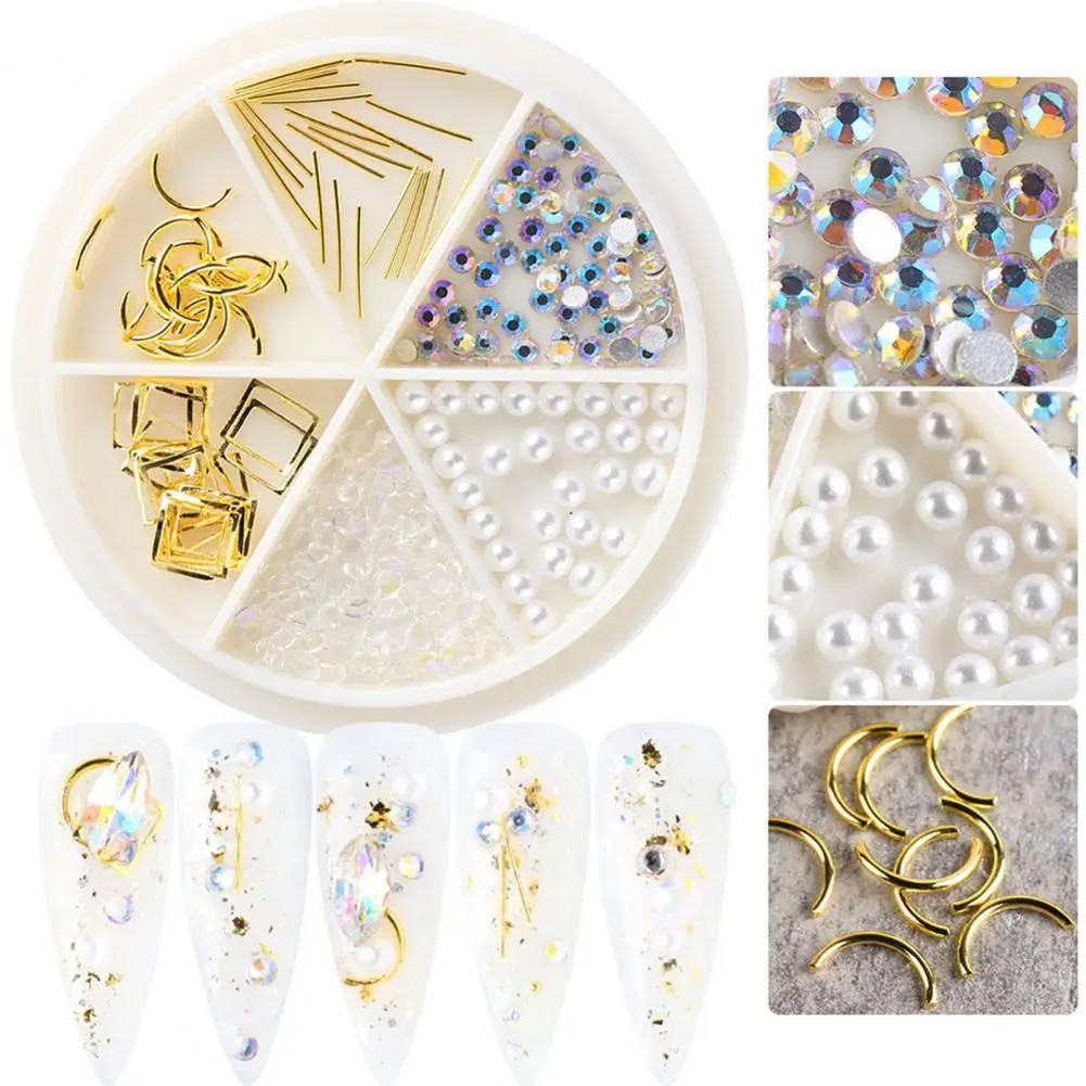 Украшение для ногтей Сияющие аксессуары металлические бусины эльфа украшения