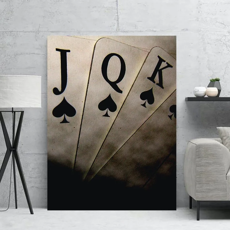 

Wall Art Posters Poker Canvas Painting Pictures For Wall Poster Decorative Nordic Style Canvas Prints Office Decoration