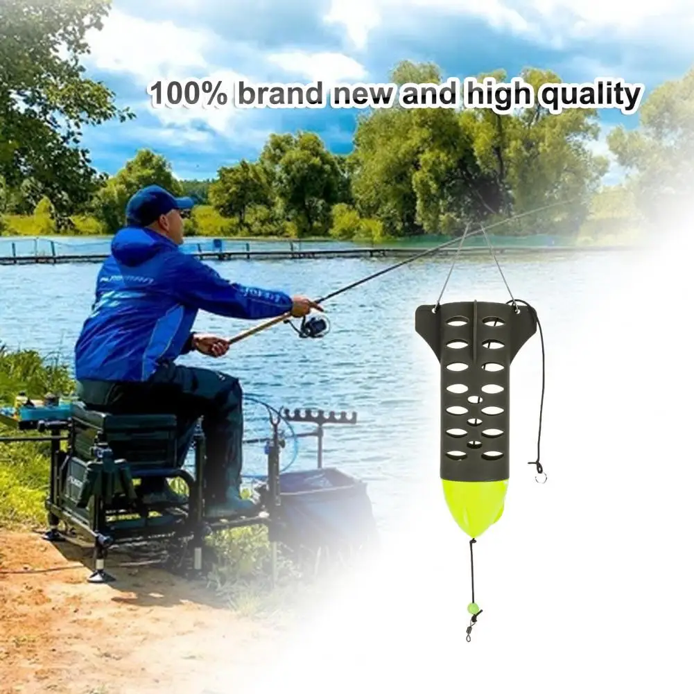 

50% Discounts Hot! Fishing Feeder Hollow Mesh Attractive ABS Efficiently Casting Rocket Bait Cage Container for Outdoor Fishing