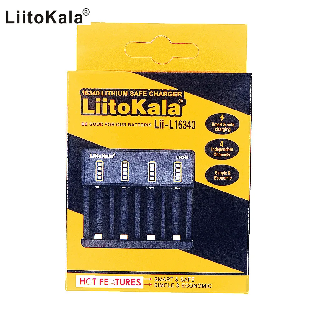 LiitoKala Lii-L16340 3,6 V 3,7 V 4,2 V 16340 литий-ионная аккумуляторная батарея зарядное устройство