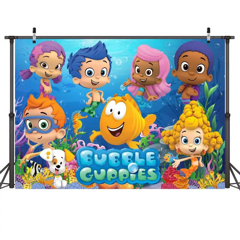 

Виниловый фон для фотосъемки детей с изображением Рыбок