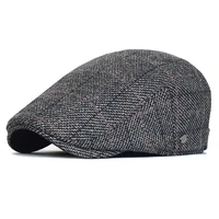wool blend thick vintage plaid ivy newsboy cap lattice warm winter classic beret hat retro flat ivy caps