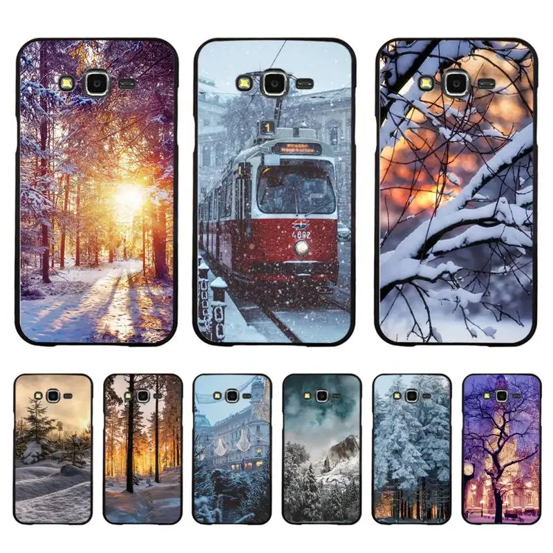 

Landscape Winter Light Sno Phone Case For Samsung Galaxy J4plus J6 J5 J72016 J7prime cover for J7Core J6plus Back Coque