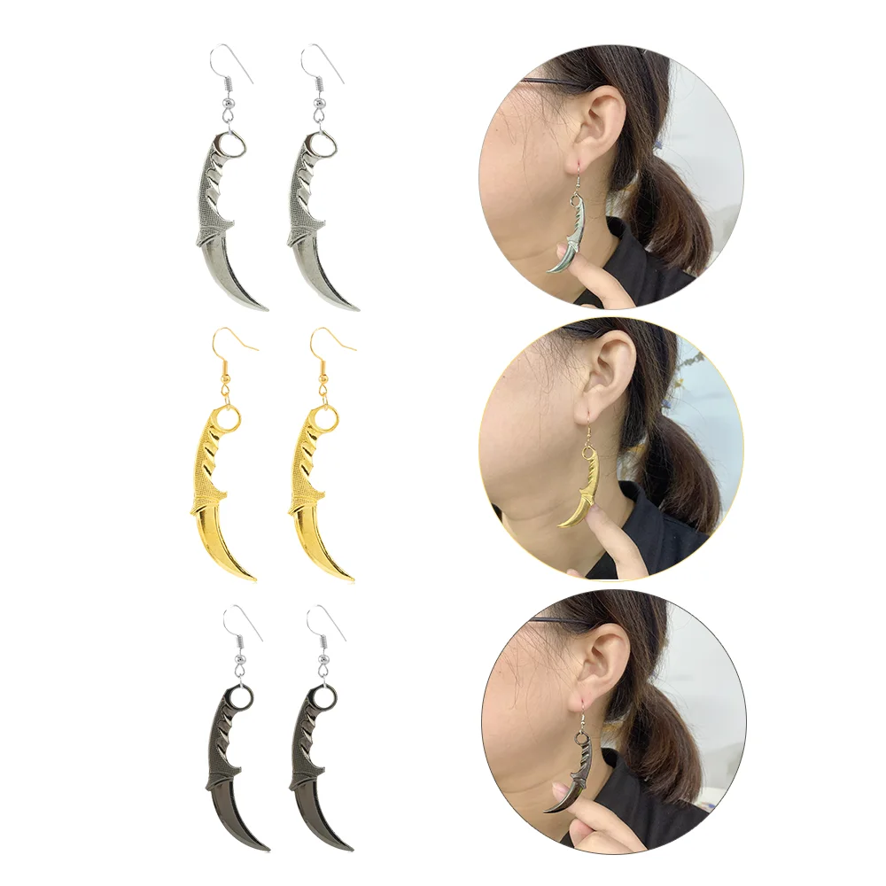 Серьги из игры Counter Strike CSGO для косплея металлический нож-коготь пирсинга висячий