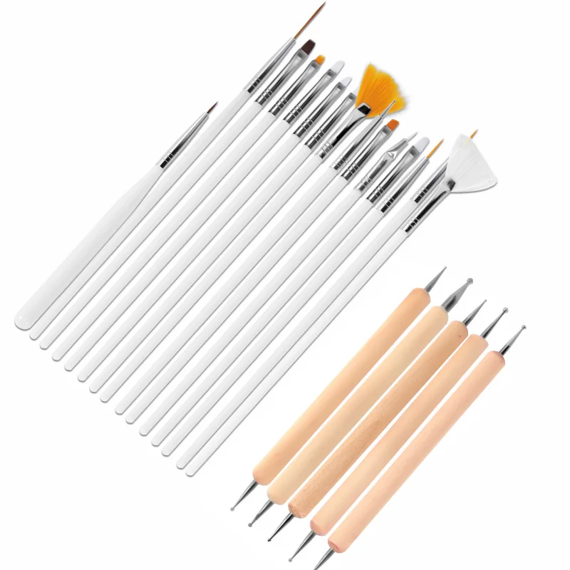 Профессиональный набор кистей для УФ геля акриловых ногтей дизайн гель лака