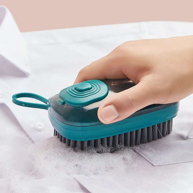 

Cleaning Brush Automatic Liquid Soap Dispenser Brush Kitchen Dishwashing Laundry Shoe Cleaning Brush _WK