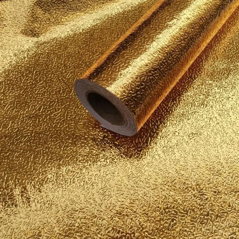 Кухонная маслостойкая наклейка s водостойкая алюминиевая фольга Золотая