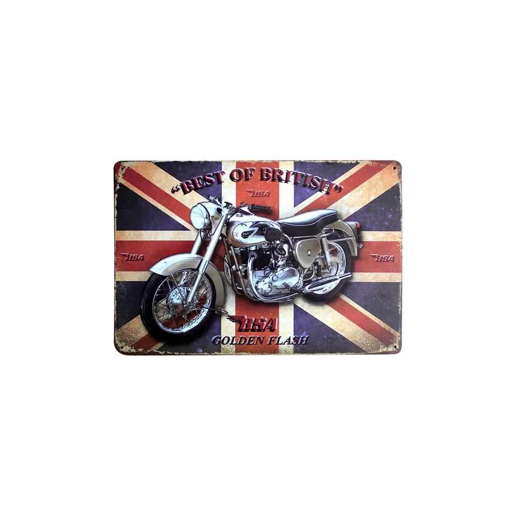 Plaque Metal Vintage Retro Style Signage Metal Plaque Sign Wrought Iron Signage Wall Art Painting Poster Hanger Bar Home Decor