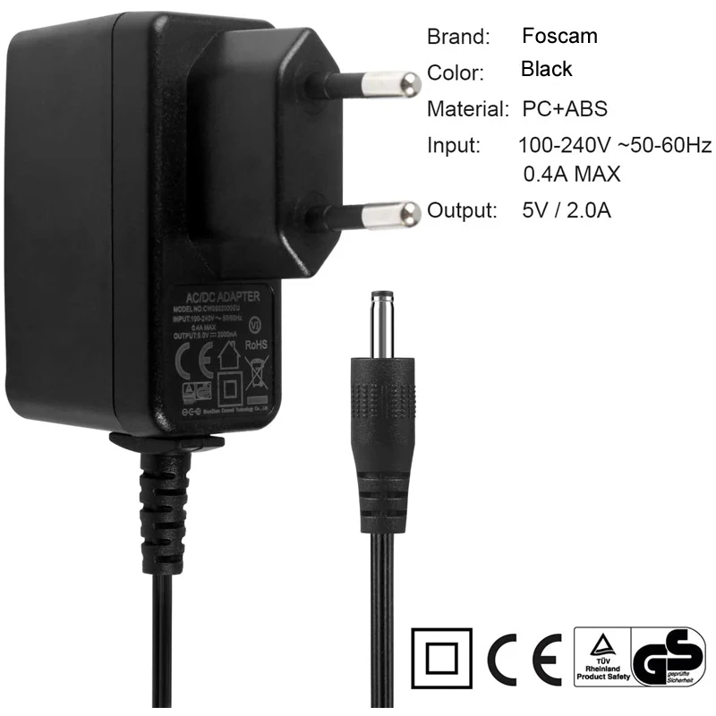 5V 2A EU/US/UK AU Питание для Foscam FI8918W FI8910W FI9821W FI9831P FI9826P FI9821P ip камера с модулем питания