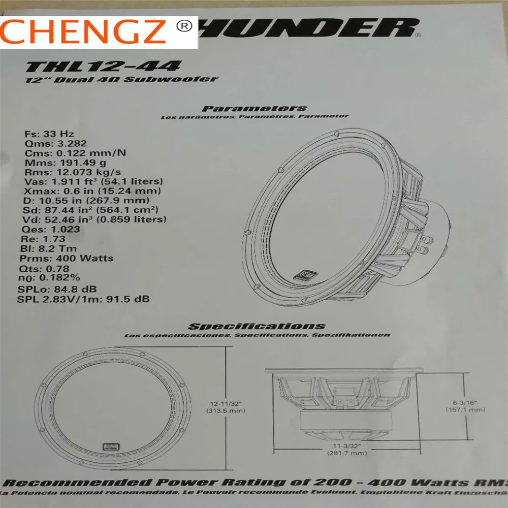 Бесплатная доставка 6 комплектов внешнее звуковое устройство MTX сабвуфер 1500 Вт