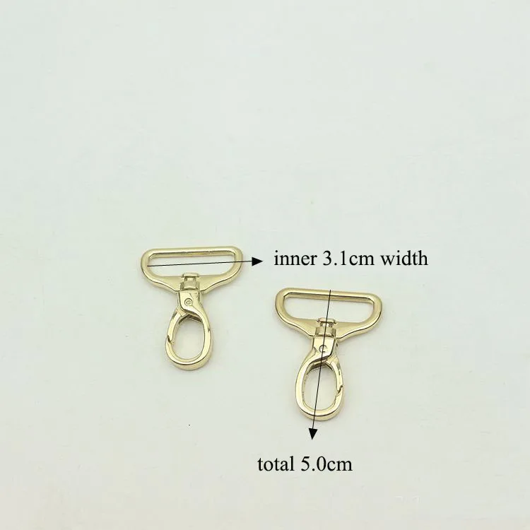 50pcs 16/19/25/31mm Luggage Hardware Accessory Metal Snap Buckles Bag Strap Swivel Clasp Lobster Hook DIY Keychain Clip