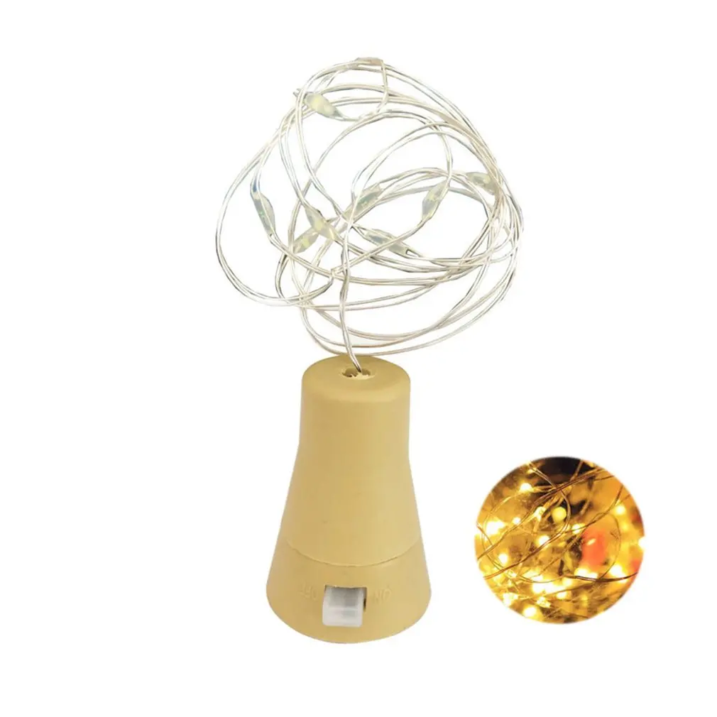 

10LED Solar Powered Wine Bottle Lights Romantic Cork Fairy Lights Christmas Light LED Copper Garland Wire Fairy String Lights