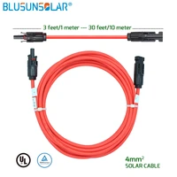 10 meters 32 81feet 1000v pv system extension cable 4 0mm2 12awg solar connector