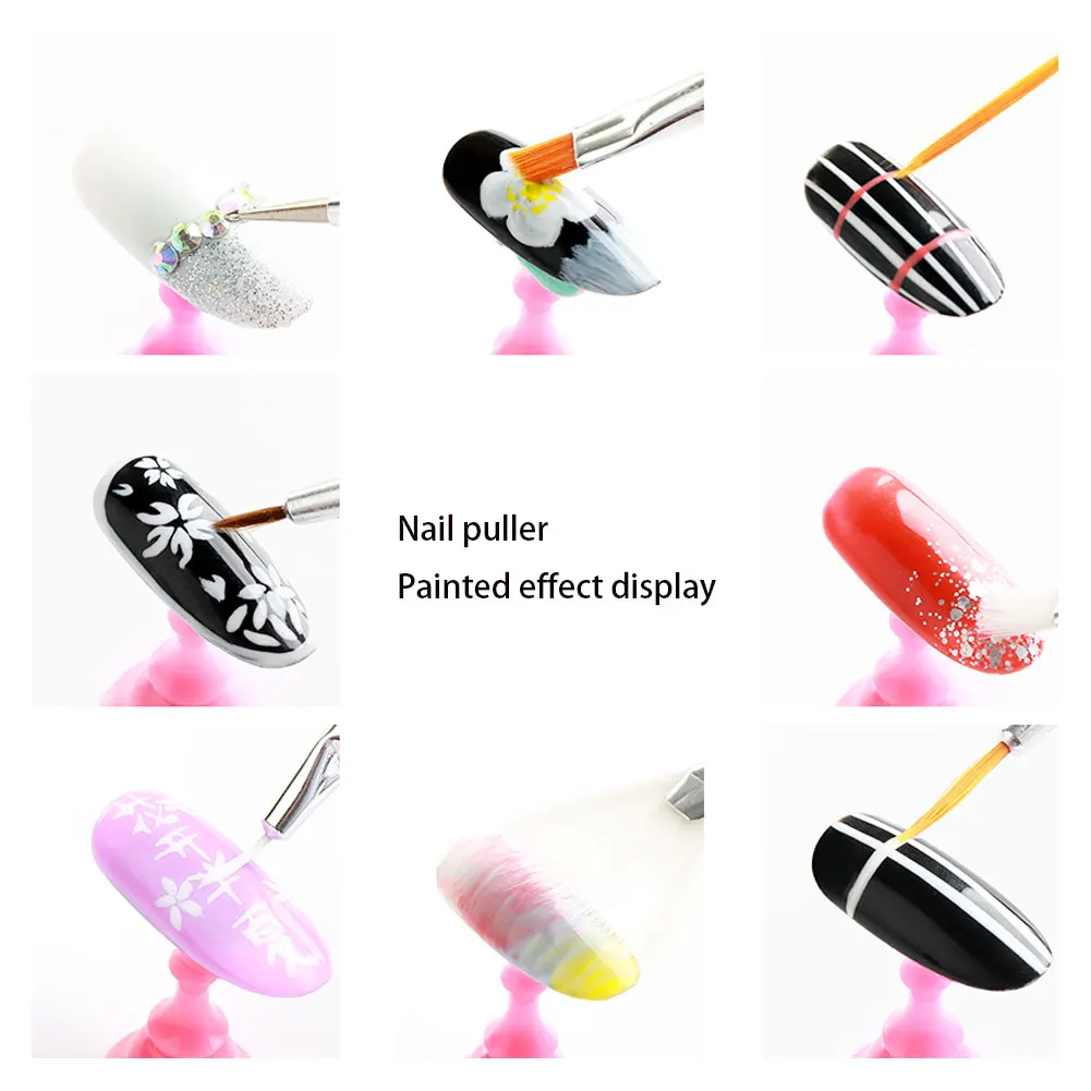 

Nail Art Sanding Sponge DIY Nail Art Tools Set Nail Painting Brushes Nail Actylic Polish Remover Clip Kit Manicure Tapes Finger