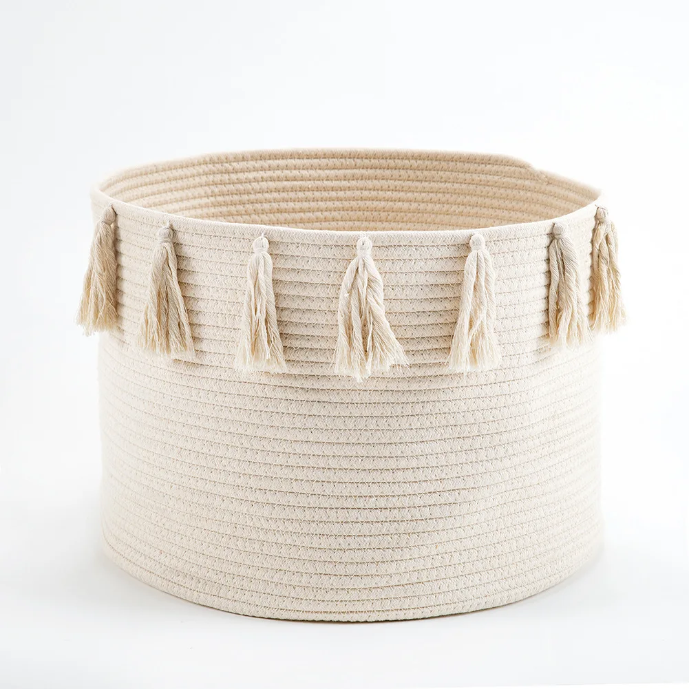 Корзина для хранения грязной одежды с хлопковой веревкой органайзер бала
