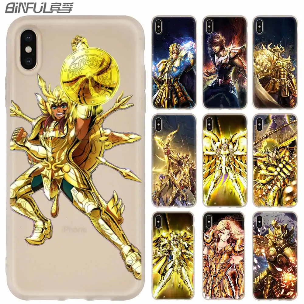 Новый мягкий чехол для телефона iPhone 11 Pro Max X XS XR 5 5S SE 6S 6 4 4S 7 8 Plus с японским аниме Saint