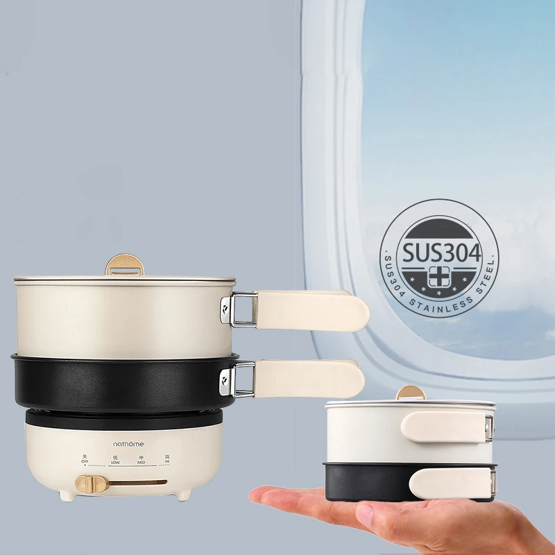 저렴한 접이식 손잡이가 있는 다기능 전기 냄비 220V, 미니 휴대용 여행 인덕션 쿠커 스플릿 타입 요리 냄비 1.2L 저렴한 접이식 손잡이가 있는 다기능 전기 냄비 220V, 미니 휴대용 여행 인덕션 쿠커 스플릿 타입 요리 냄비 1.2L