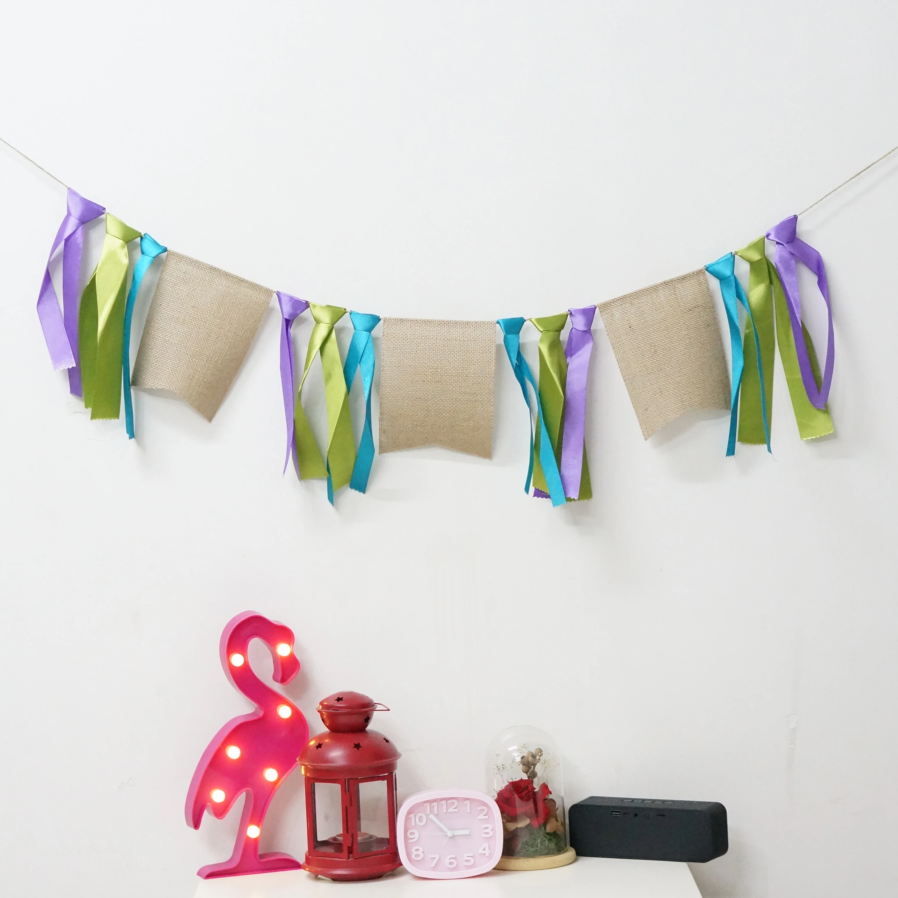 Синий фиолетовый зеленый лента с днем рождения ребенка душ юбилей вечеринка