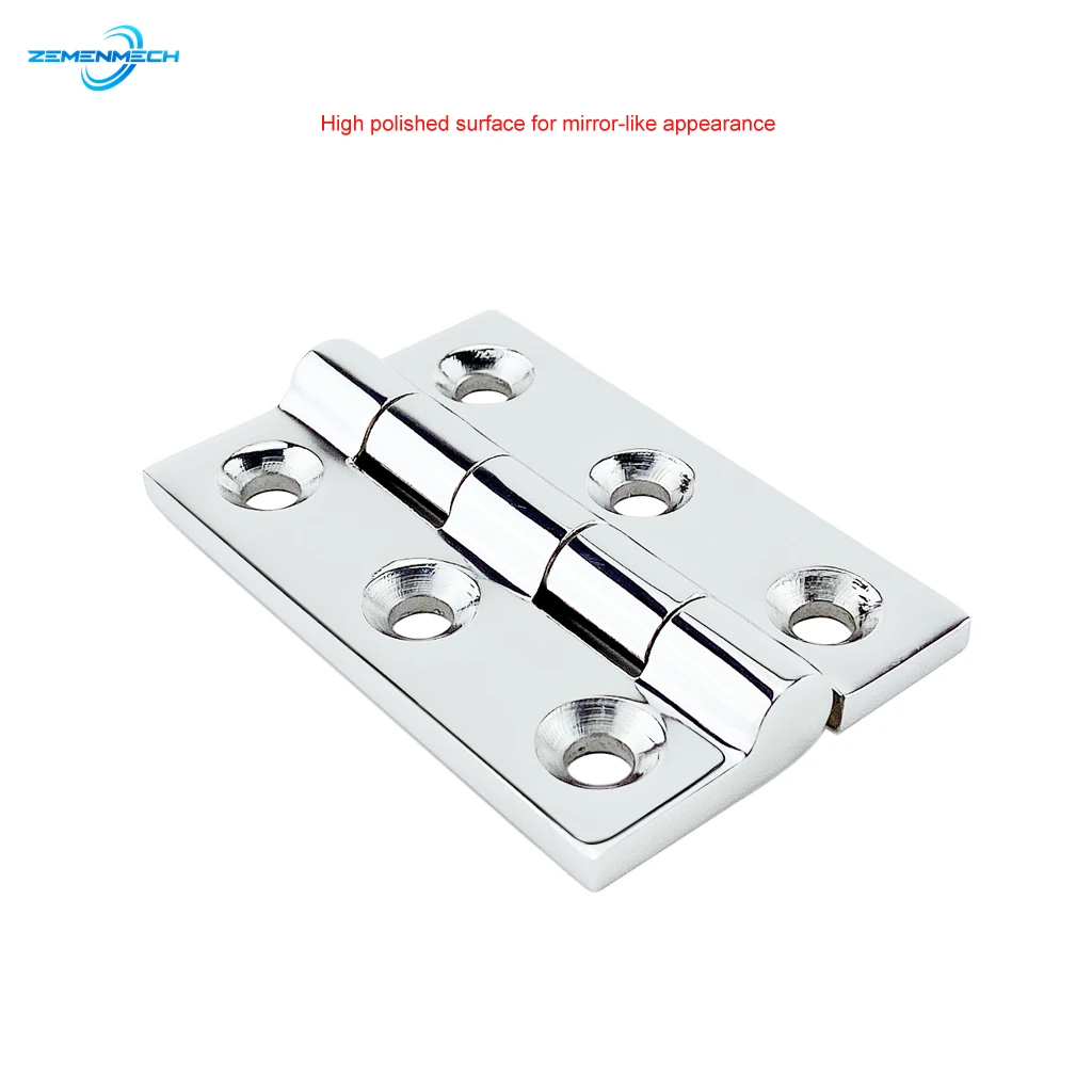 

2PC 316 Stainless Steel Furniture Hardware 50*75mm Cast Boat Caravan RV Deck Hinge Cupboard Cabinet Drawer Door Strap Butt Hinge