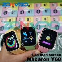 y68 d20 2021 new macaron smart watch colorful fashion fitness bracelet tracker heart rate monitor pressure bluetooth smartwatch