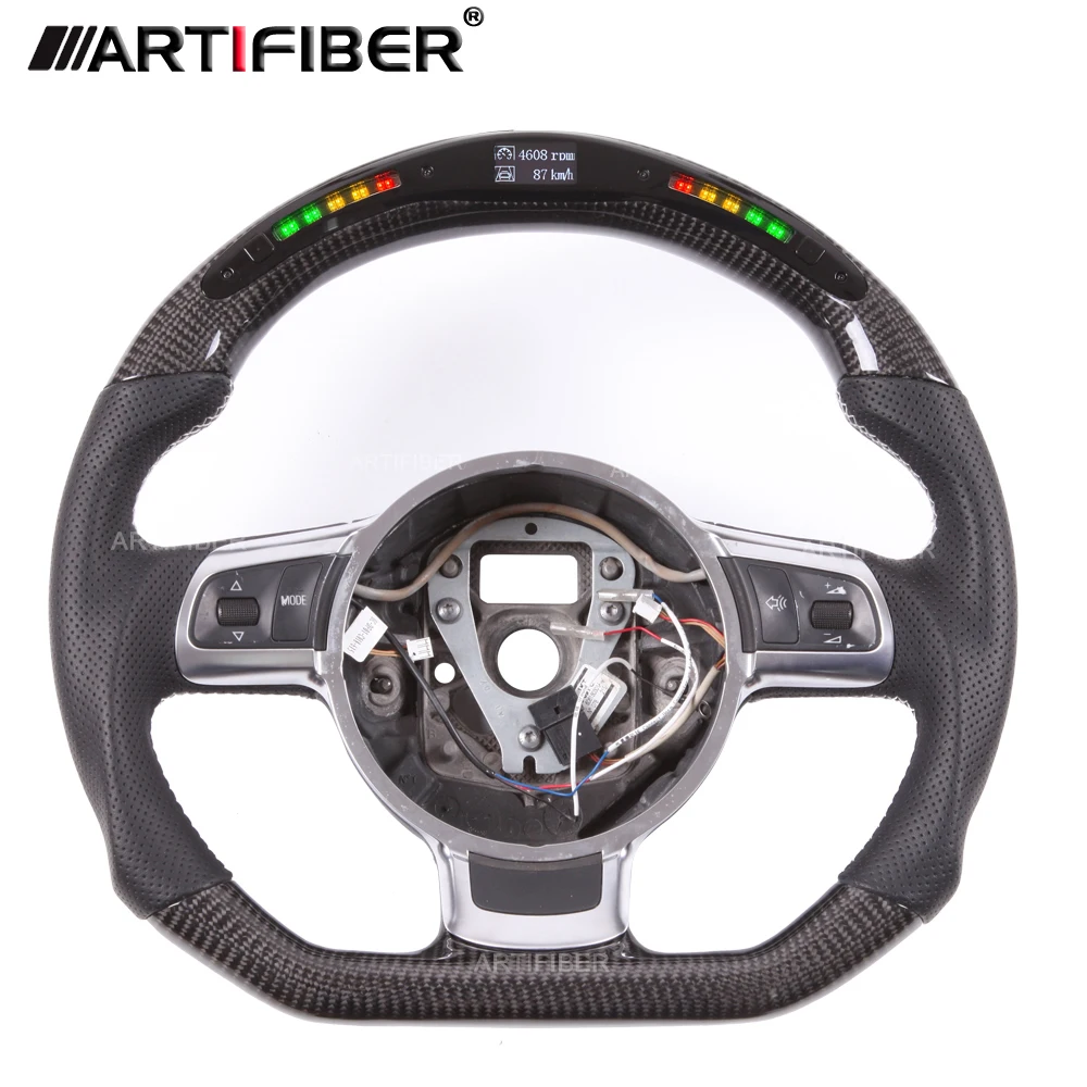

Real Carbon Fiber LED Steering Wheel for Audi TT，TTRS，R8