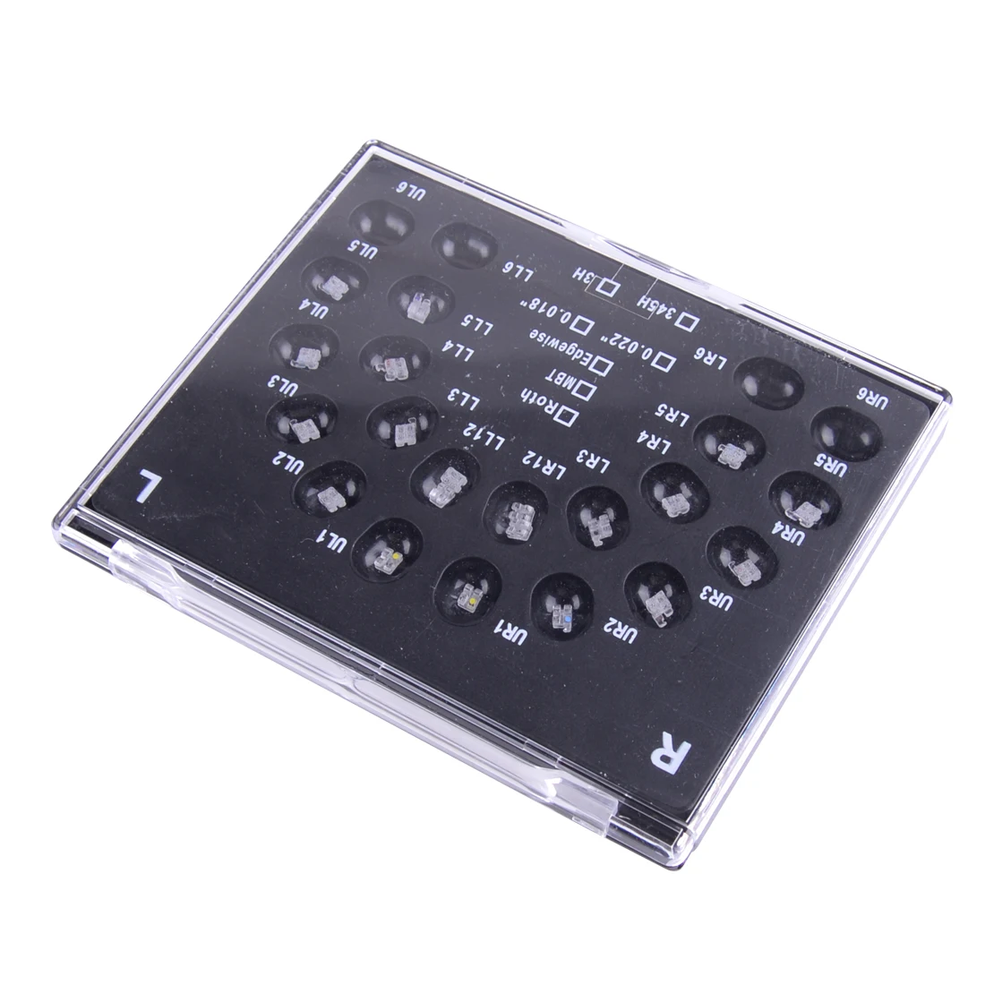 

VV Dental Cheap 1set Dental Orthodontic Sapphire Ceramic Brace Bracket Mini Roth /MBT 0.022" 3.4.5 Hook